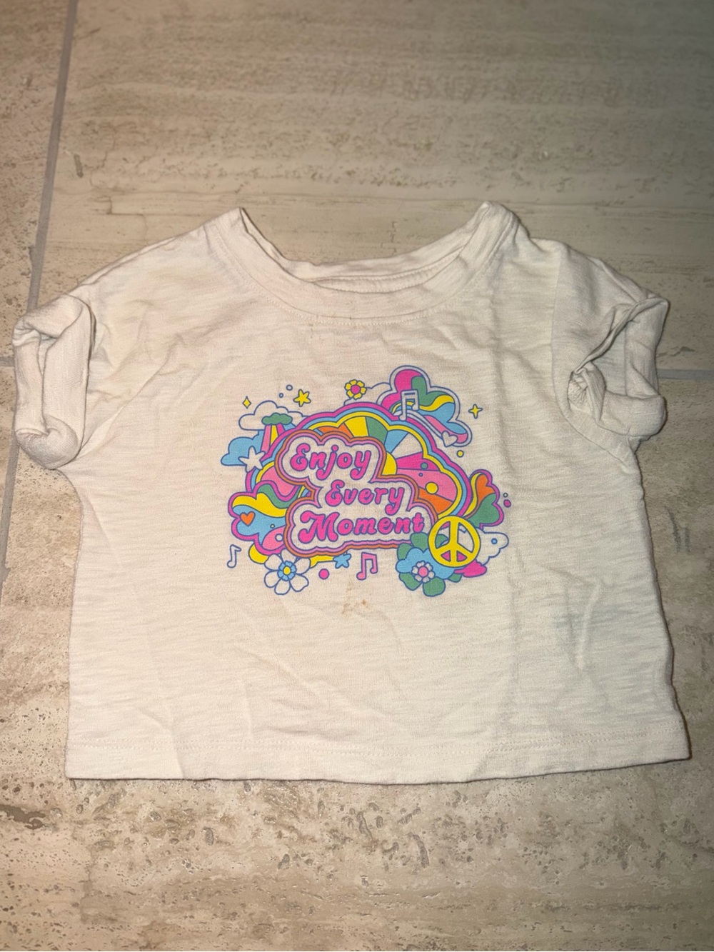 Cat & Jack Tee with Colorful 'Enjoy Every Moment' Graphic